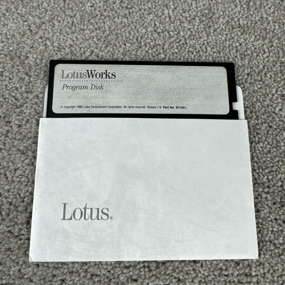 lotus works program disk 5.25” Floppy software vintage