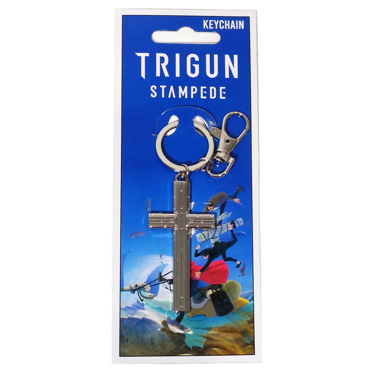 Trigun Stampede Nicolas D Wolfwood 3D Sculpted Metal Keychain Official Licensed