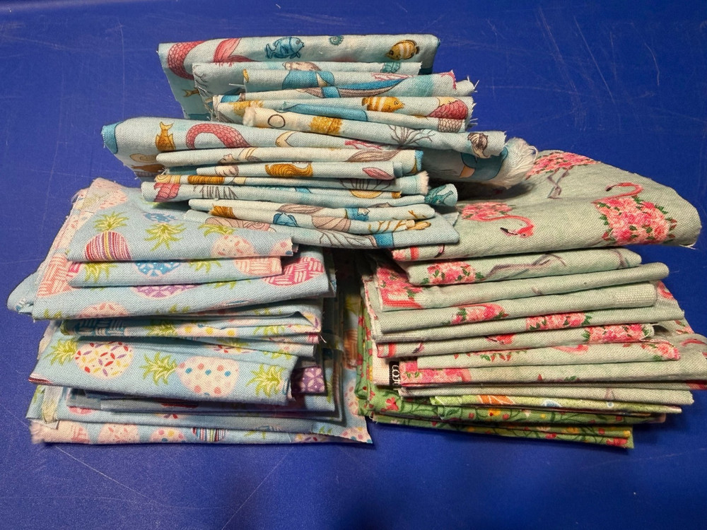Miscellaneous Random Fabric Scraps Cotton prewashed Misc PATTERNS VARIOUS THEMES