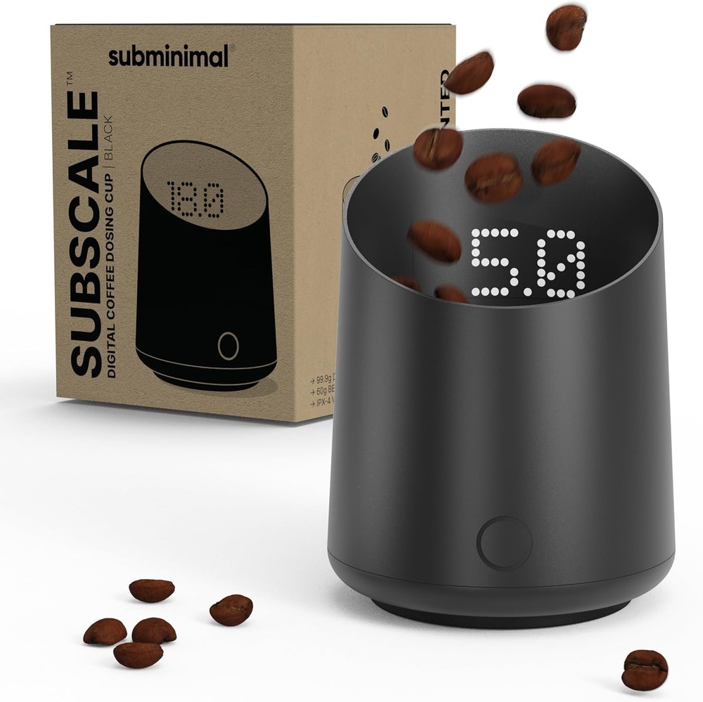 Subscale Digital Dosing Cup with LED Display – Sleek & Precise Coffee