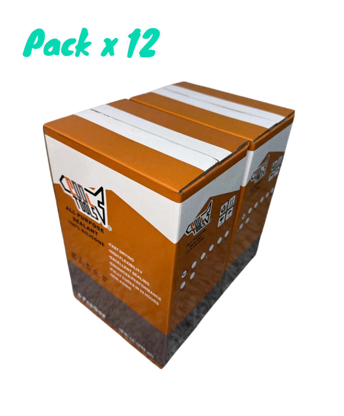 CoolTools ALL-PURPOSE Caulk-Seal 100% Silicone Sealant 10 OZ x12 Cartridge Clear