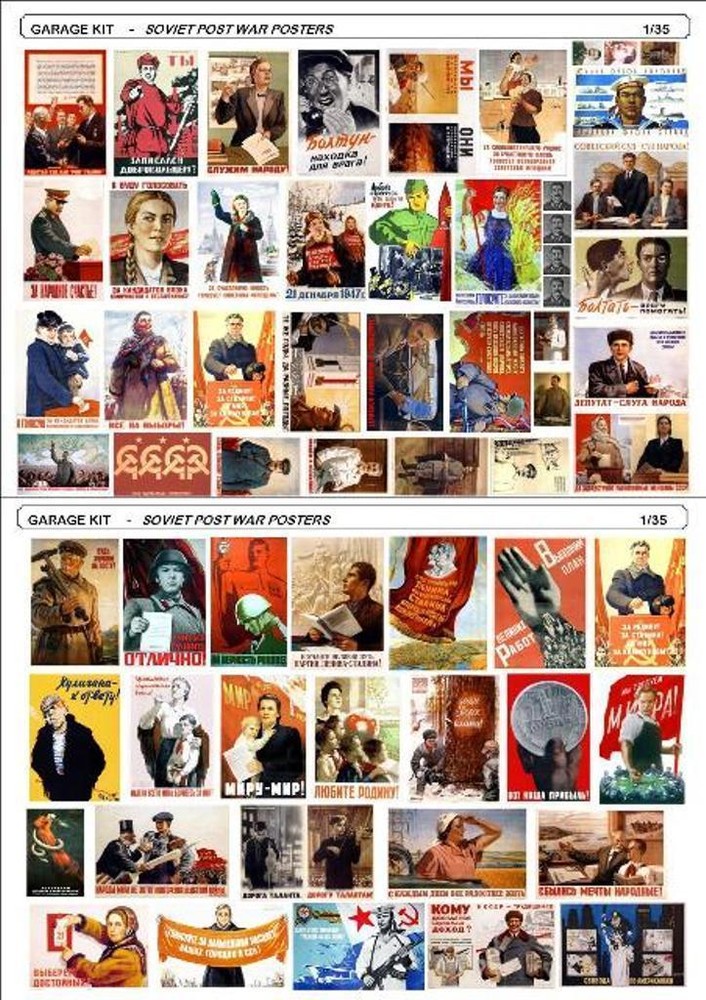 SOVIET POST WAR PROPAGANDA POSTERS 1/35