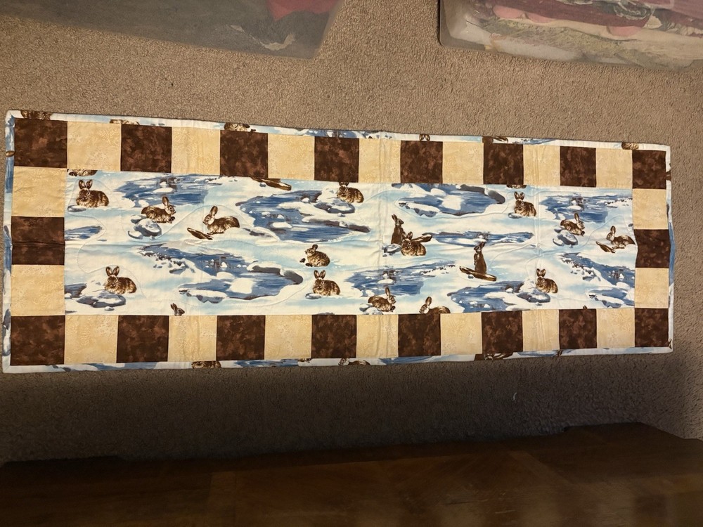 Winter Bunny Table Runner