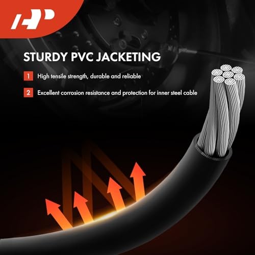 Rear Driver Side Parking Brake Cable Assembly Compatible with Dodge Models: