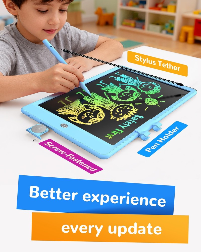 KOKODI 10" Colorful LCD Writing Tablet Doodle Board Reusable Electronic Draw Pad