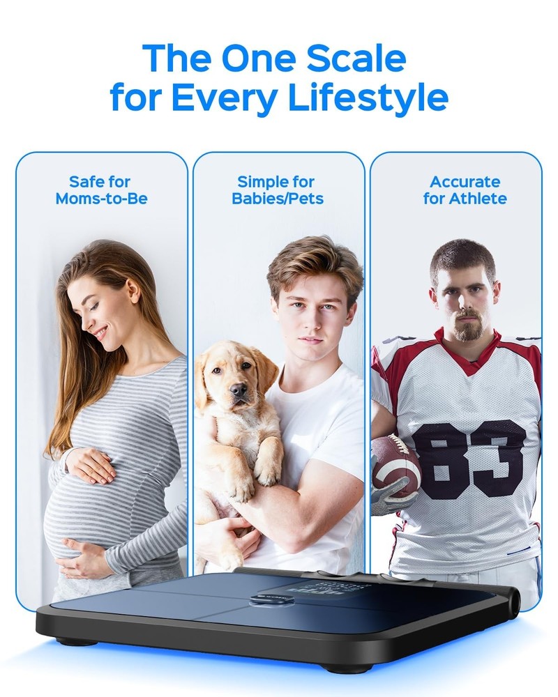 Smart Pod Scale: 8-Sensor Body Composition Analyzer with App Sync for 24 Users