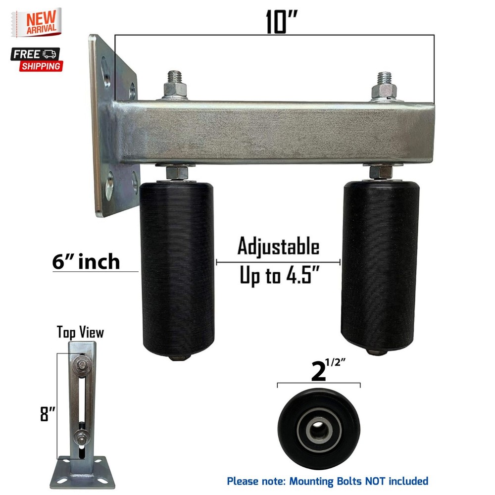 Slide Gate Guide Rollers Bolted Bracket Mount for Sliding Rolling Gate Rear Post