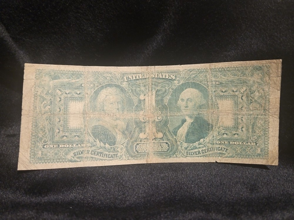 FR 224 1896 $1 ONE DOLLAR “EDUCATIONAL” SILVER CERTIFICATE NOTE VERY GOOD