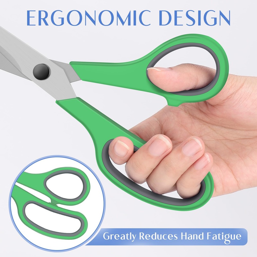 3 Pack Scissors Set, 8.3" Heavy Duty Scissors with 25 mm Thickness Sharp Blad...