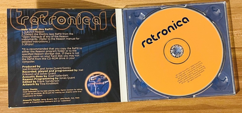 Power FX- RETRONICA SAMPLES FOR REASON Sample Loops Library CD