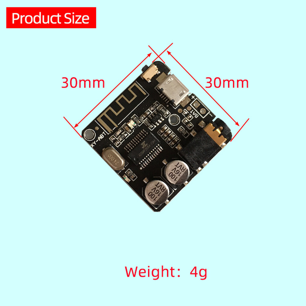 Bluetooth 5.0 Audio Decoder Board MP3 Receiver Module APP Control 3.7-4.2V DC