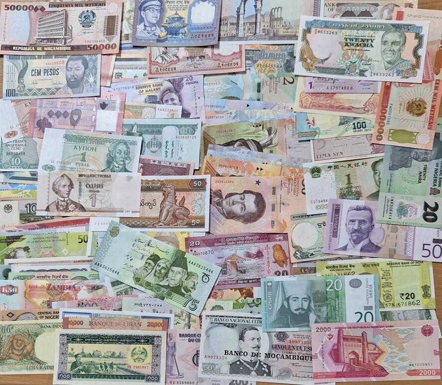 World Banknotes Lot Set 108 Pcs different notes All UNC