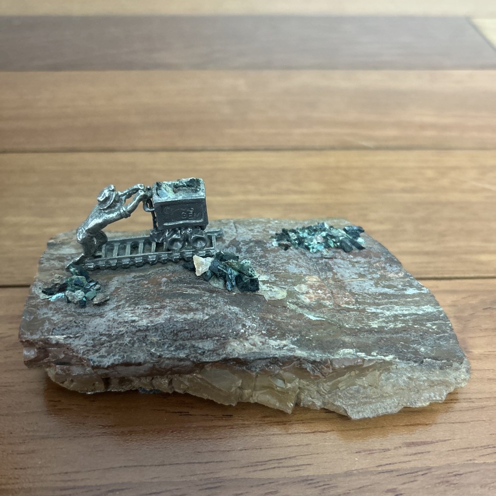 Gem Mining Pewter Paperweight