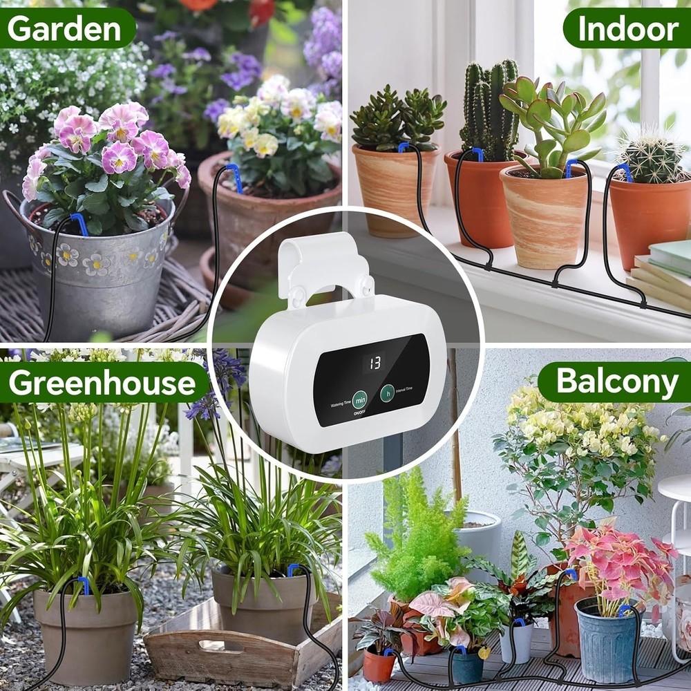 Automatic Watering System with Self Plant Watering Devices,Indoor Water Timer