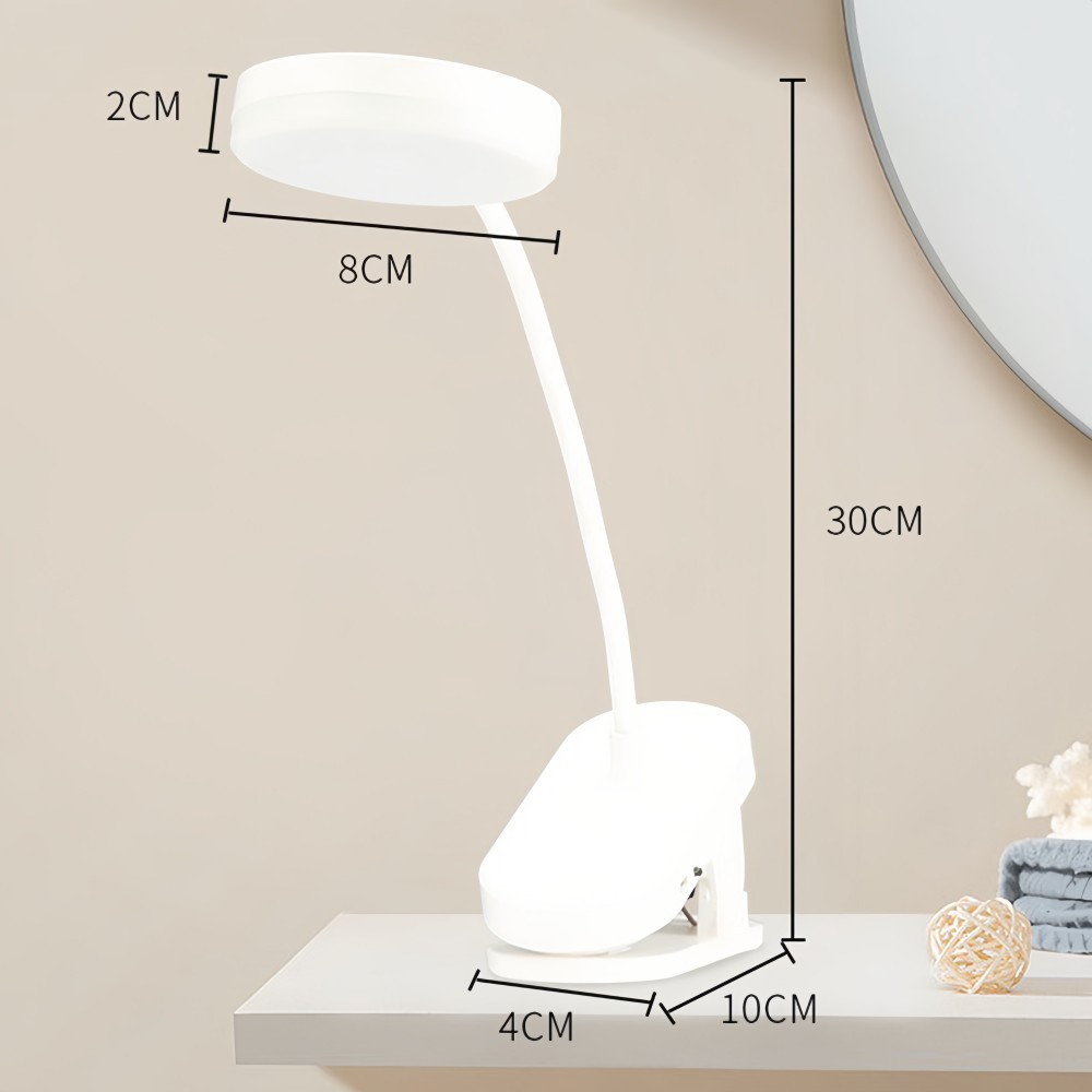 Dimmable LED Desk Light Touch Sensor Table Bedside Reading Lamp USB Rechargeable