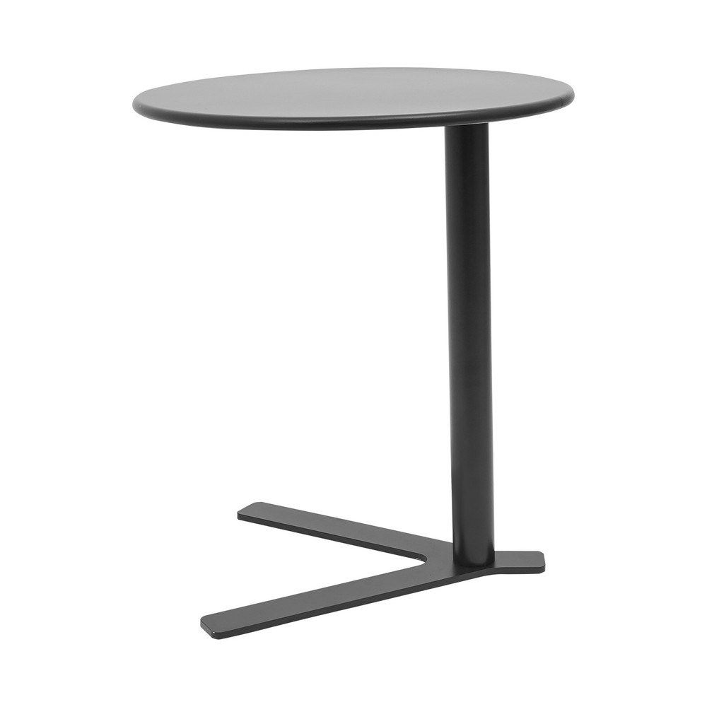 Round Side Table with Y-shaped Base, Side Table for Small Spaces,Couch End Table