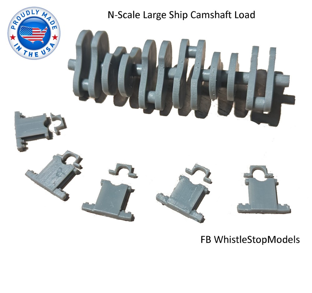 Z Scale Ship CamShaft Flat Car Load