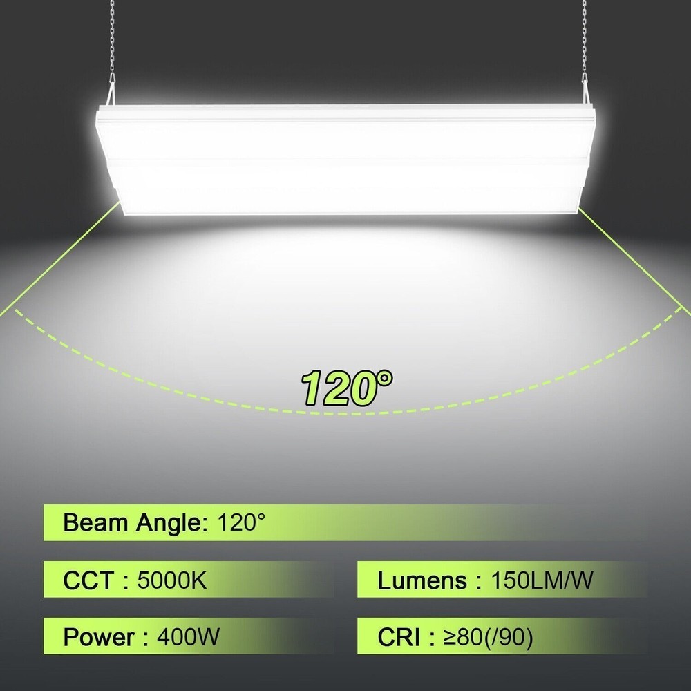 400 Watts LED Linear High Bay Light Warehouse Workshop Lighting 5000K Daylight