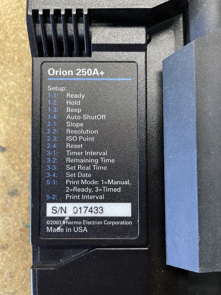 Thermo Orion 250A+ Handheld pH Meter, pH, mV, ORP, Temp., RS-232