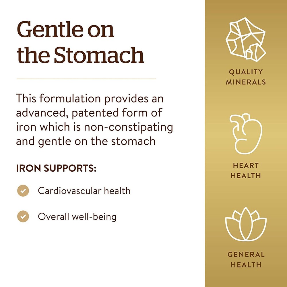 Solgar Gentle Iron 180 Vegetable Capsules