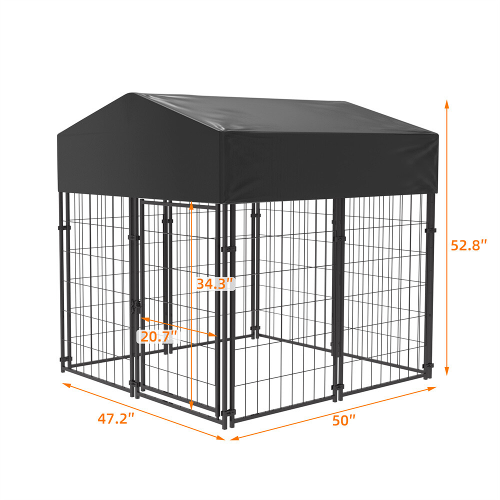 Oversize Outdoor Pet Dog Run House Kennel Shade Cage Enclosure w/ Cover Playpen