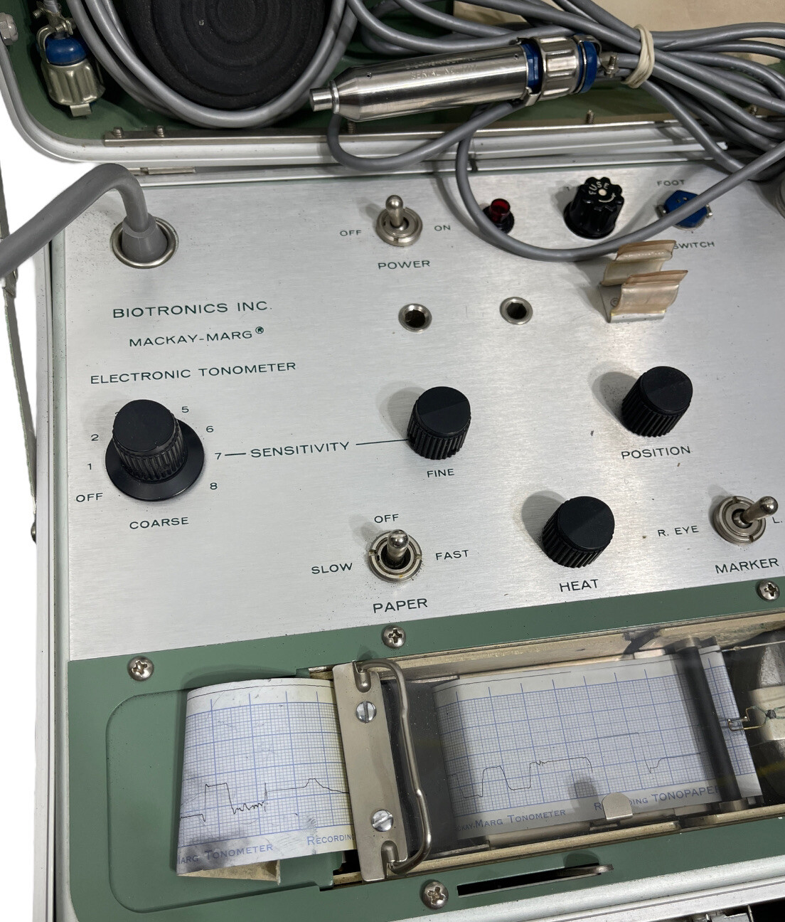 Vintage Biotronics Mackay Marg Electronic Tonometer Model 11 Mid-Century Medical