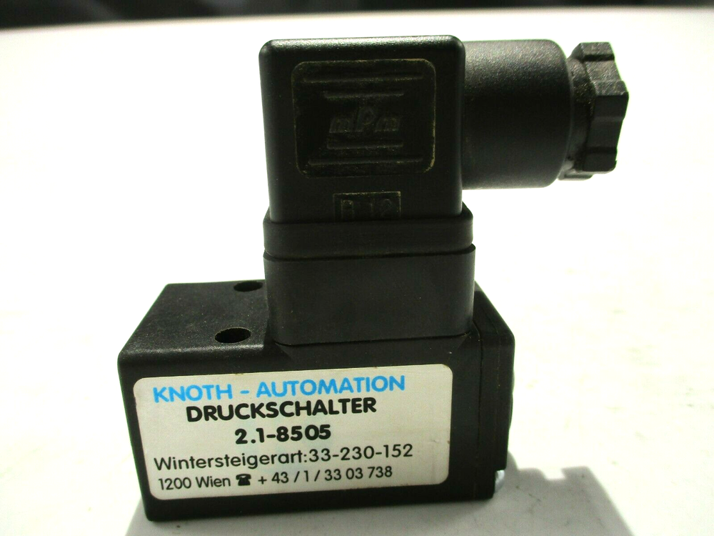 NEW KNOTH AUTOMATION DRUCKSCHALTER 2.1-8505 VACUUM SWITCH
