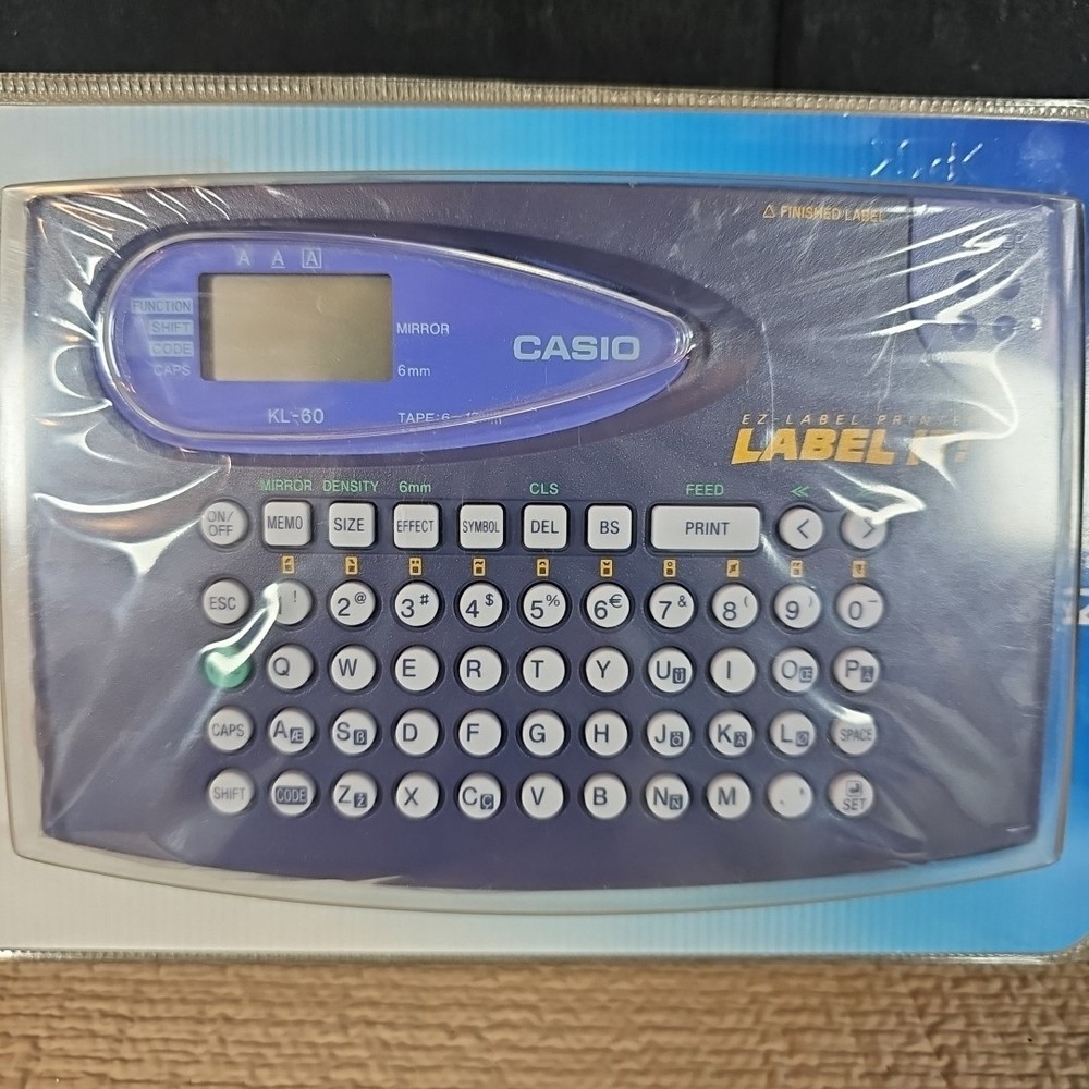 Casio LABEL IT! EZ-Label Printer KL-60-L Sealed Compact Label System NEW