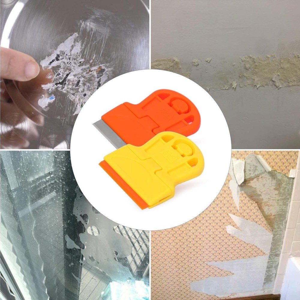 2 Pack Razor Blade Scraper Plastic Tool with...