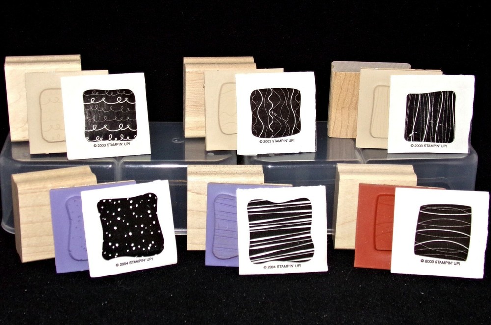 Rubber Stamps Assorted Designs Solid Background Dots & Lines by Stampin Up UPick