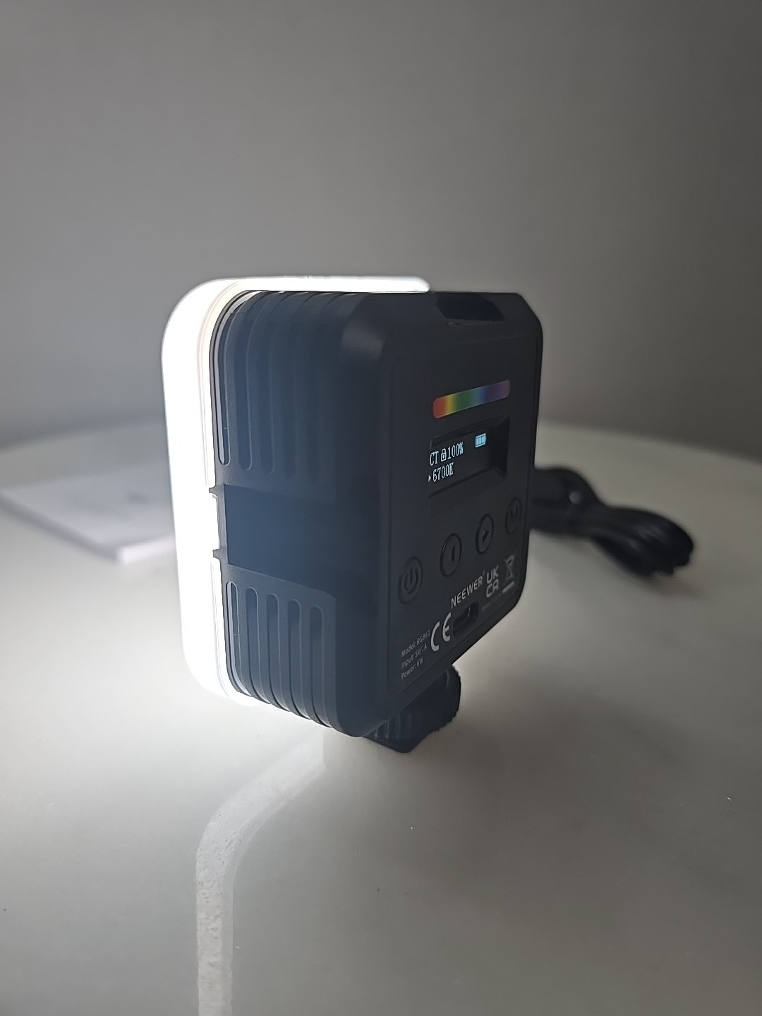 NEEWER Magnetic RGB Camera Light, 360° Full Color RGB61 Small LED Panel BRIGHT!