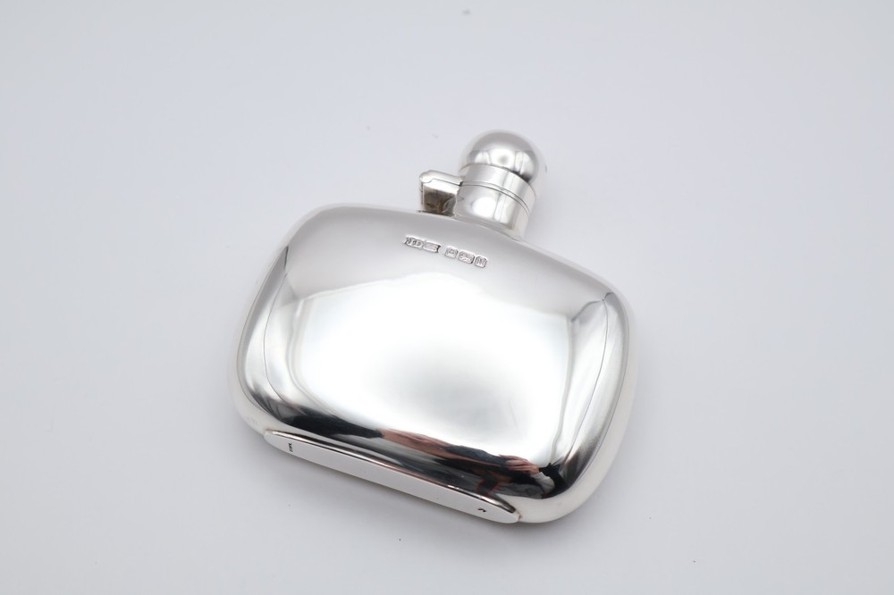 Antique Solid Silver Hip Flask Hallmarked Sheffield 1905