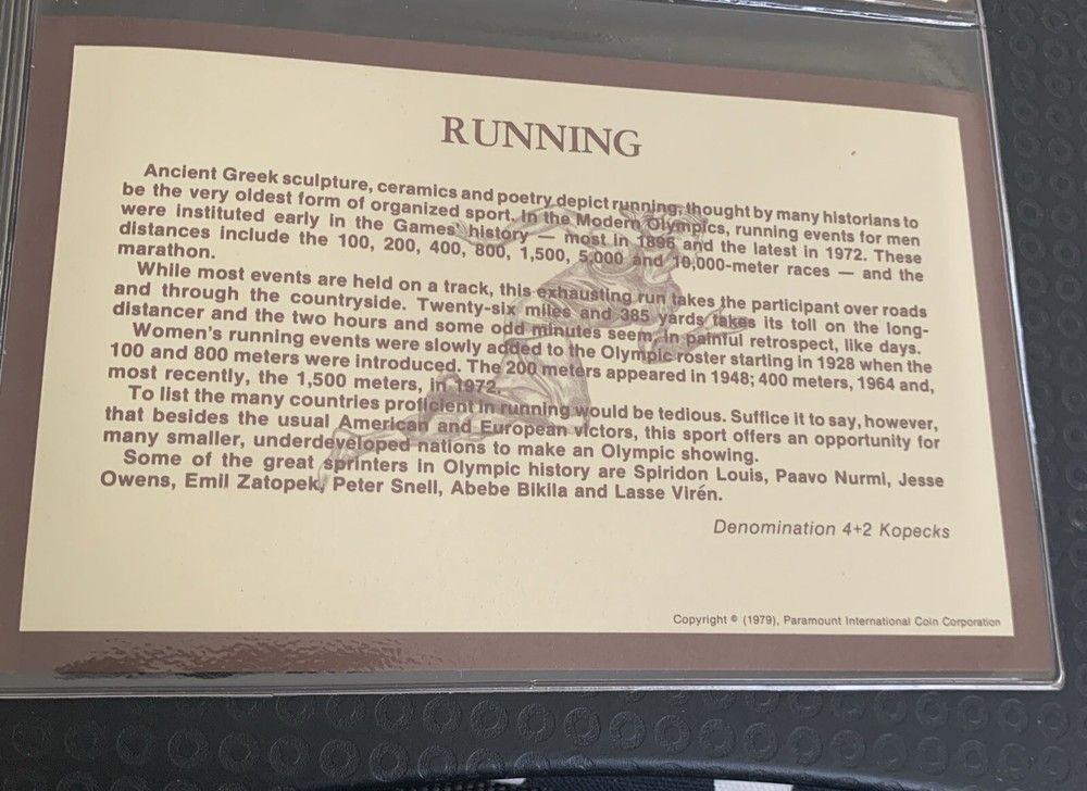 Russia 1980 Moscow Fdc Olympics Running