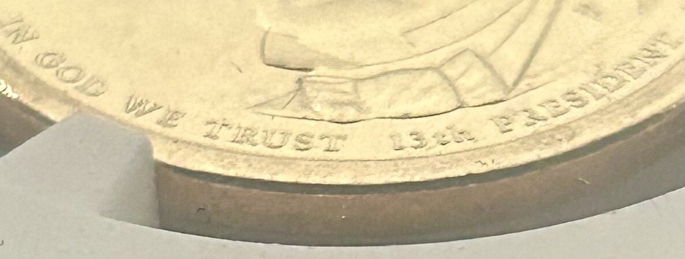 2010 Fillmore $1 Missing Edge Lettering NGC MS 67 Mint Error BX4-16,17
