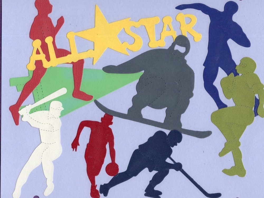 ALL STAR die cut set scrapbook cards