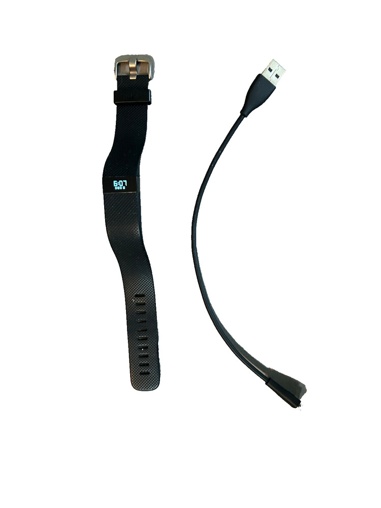 Vintage Fitbit Charge HR activity tracker w/ USB charging cable (Used/Working)