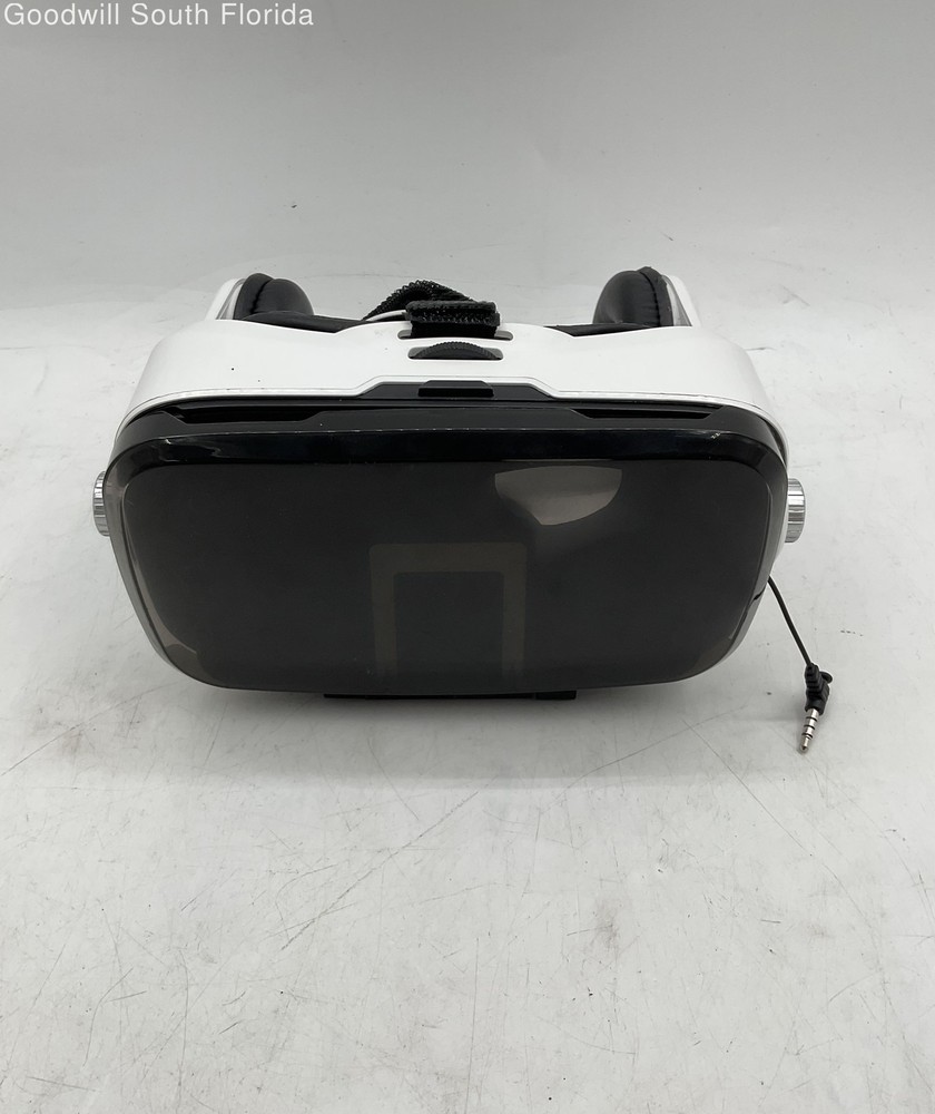 White Black Adjustable Strap Built In Headphones Virtual Reality Glasses