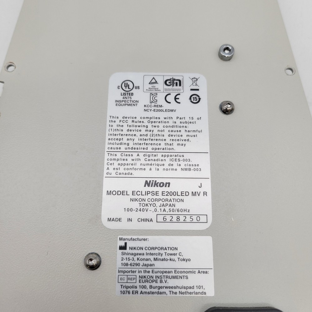 Nikon Microscope E200 LED Power Supply Lamp, Switch and Rheostat Replacement