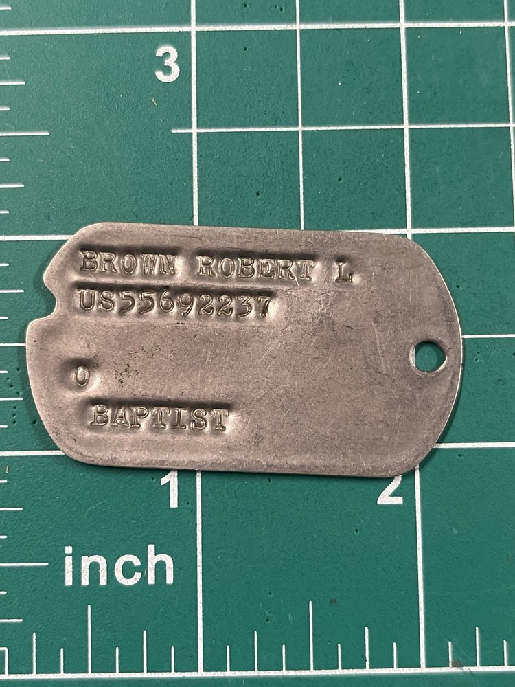Post WWII US Army Dog Tag Robert L Brown