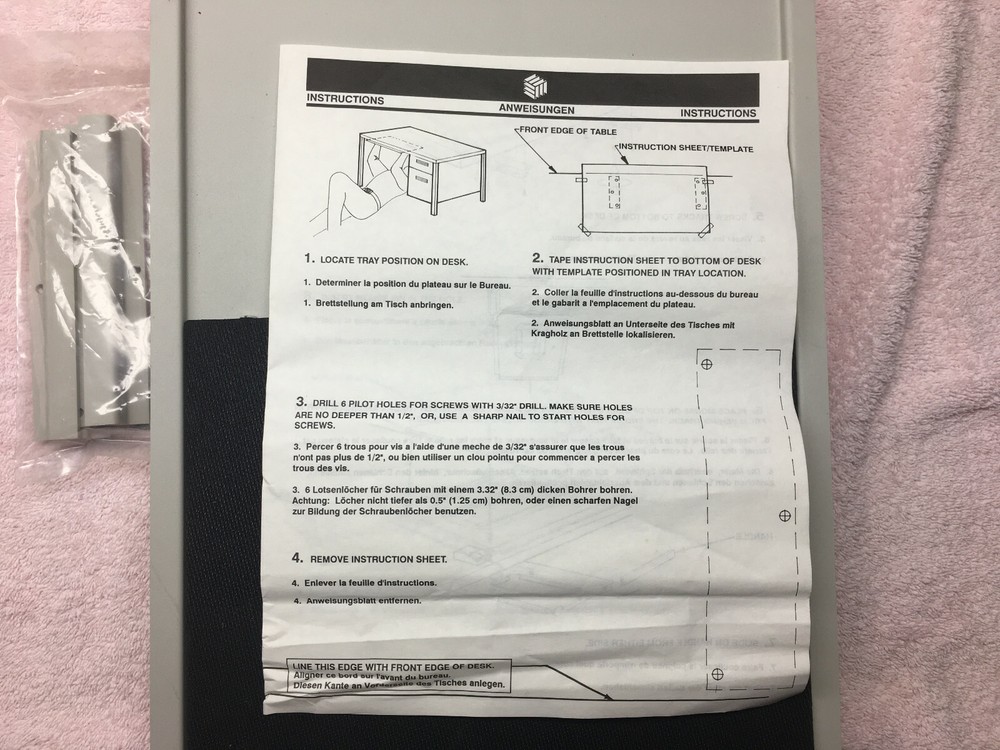 Under Desk Mouse Tray
