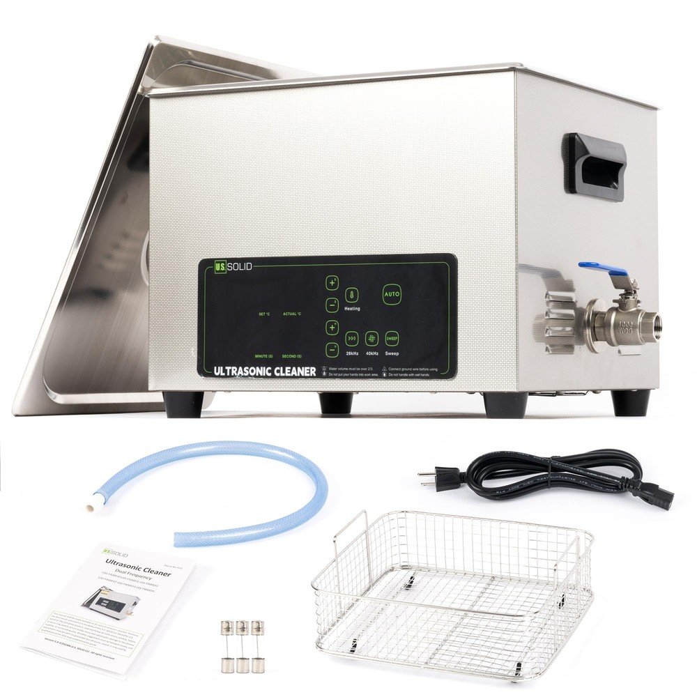 U.S. Solid 22L Digital Ultrasonic Cleaner 28/40kHz Dual-Frequency