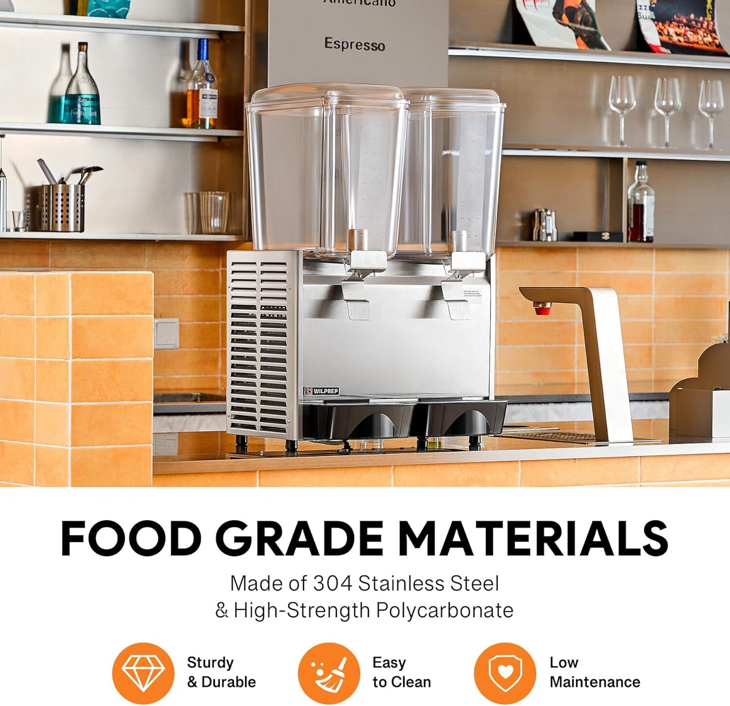 Secondhand Commercial Beverage Dispenser, 9.6 Gal Refrigerated Juice Dispenser