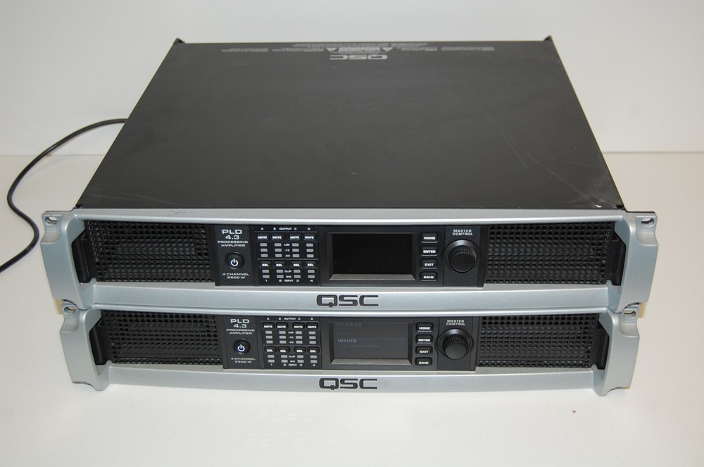 2\X QSC PLD 4.3 2500-Watt 4-Ch Processing Amplifiers PLEASE READ!!