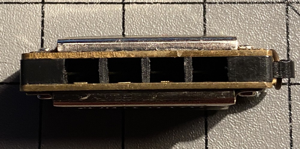 VINTAGE MINIATURE HARMONICA KEY CHAIN