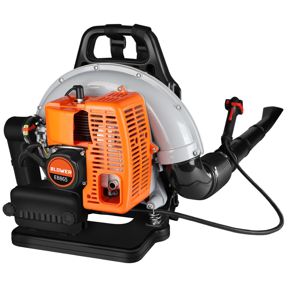 🧡63CC Backpack Gasoline-Powered Leaf Blower Gas Blower 665CFM 2-Stroke Engine