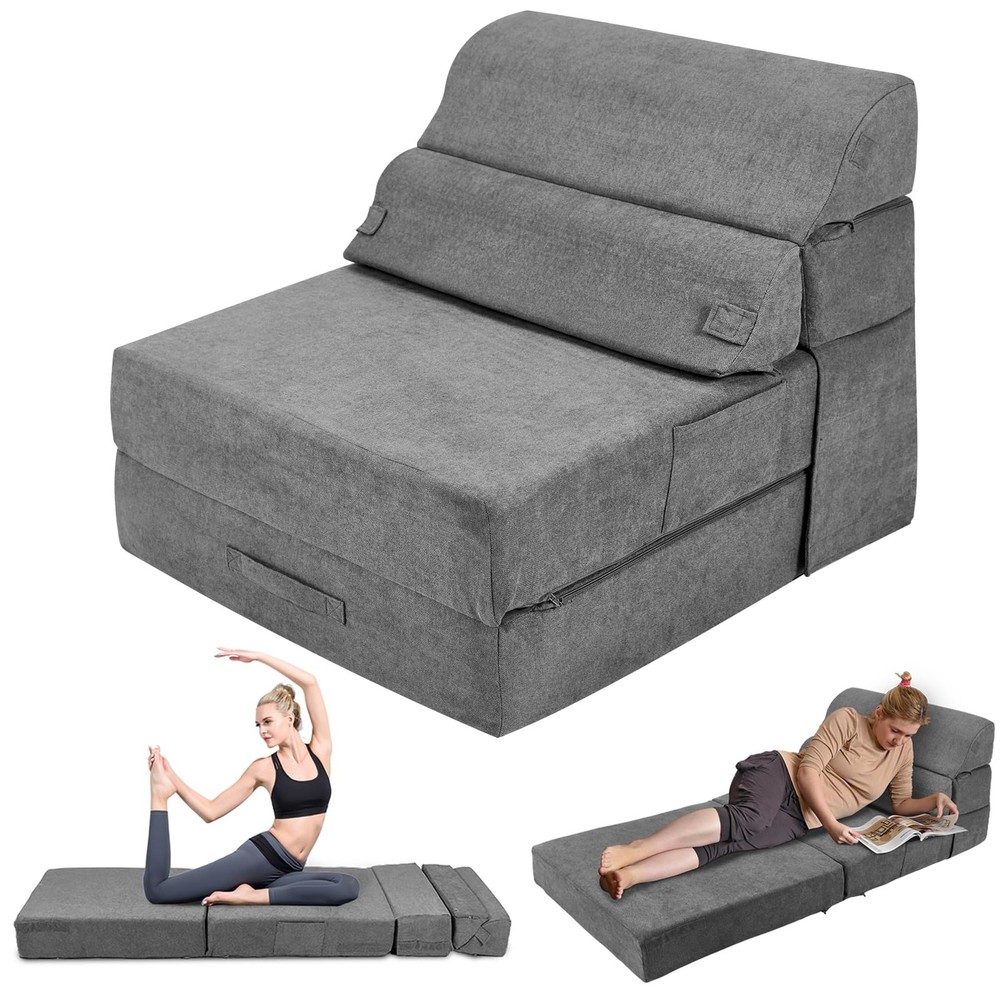Comfy Foldable Sofa Bed - Folding Single Sofa Bed for Adults, Convertible Sle...