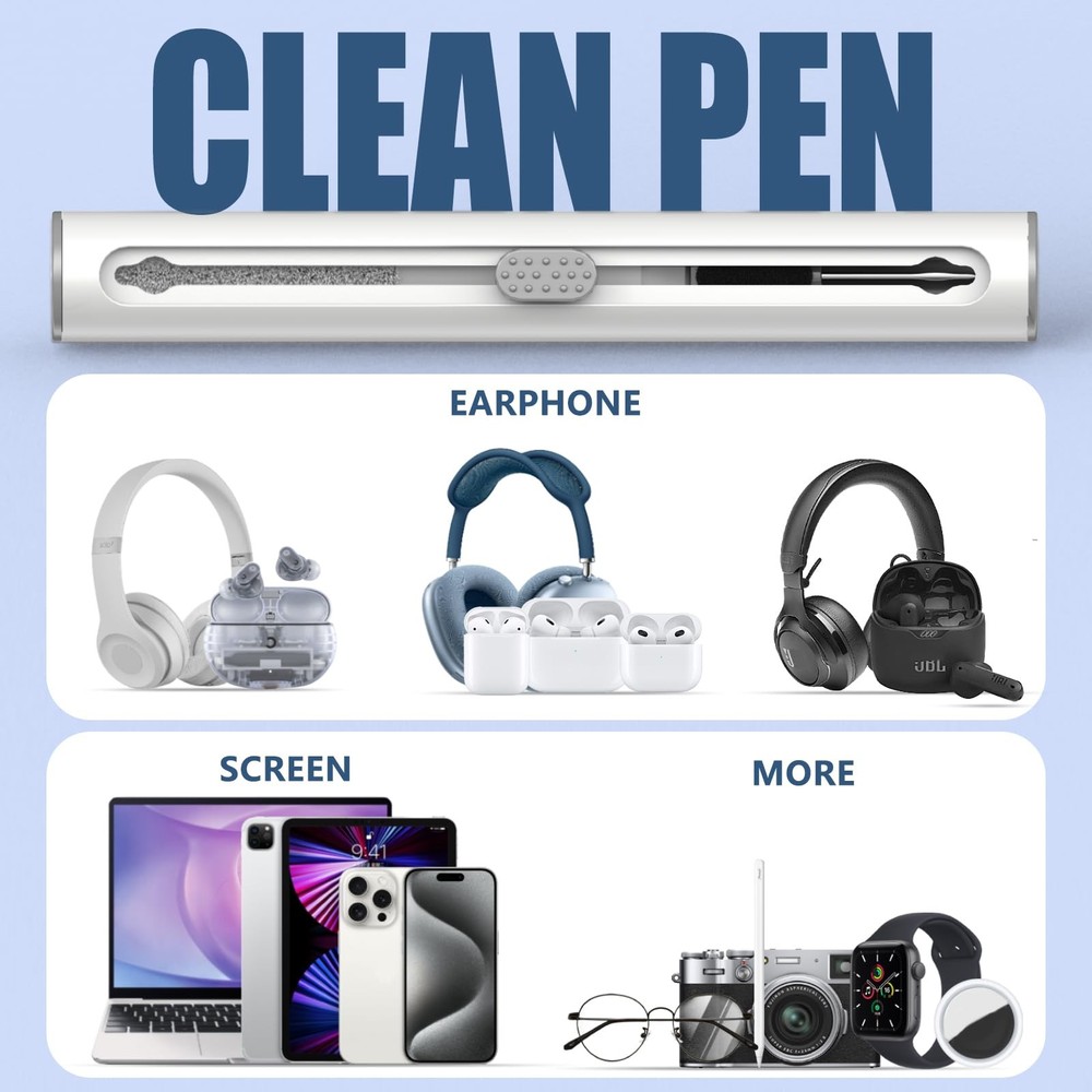 AirPods Pro 1-3 Cleaning Kit Multi-Function Pen Tool Earbuds Headphone White