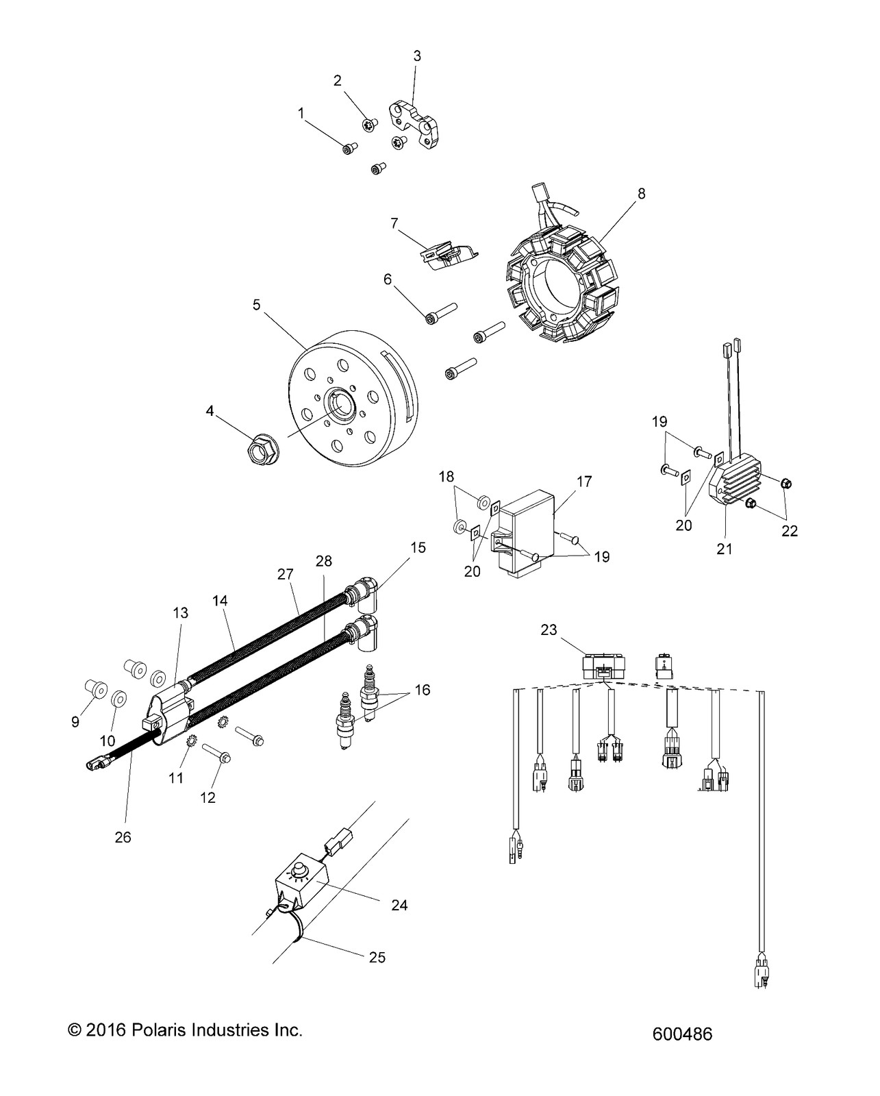 Polaris Ignition Coil, for Snowmobile Models, Genuine OEM - 4016199
