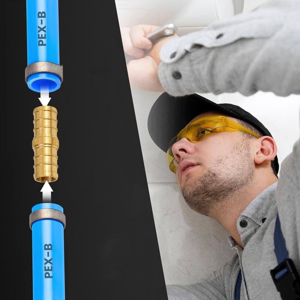 25 PIECES 1" PEX ELBOW - BRASS CRIMP FITTINGS (LEAD-FREE)