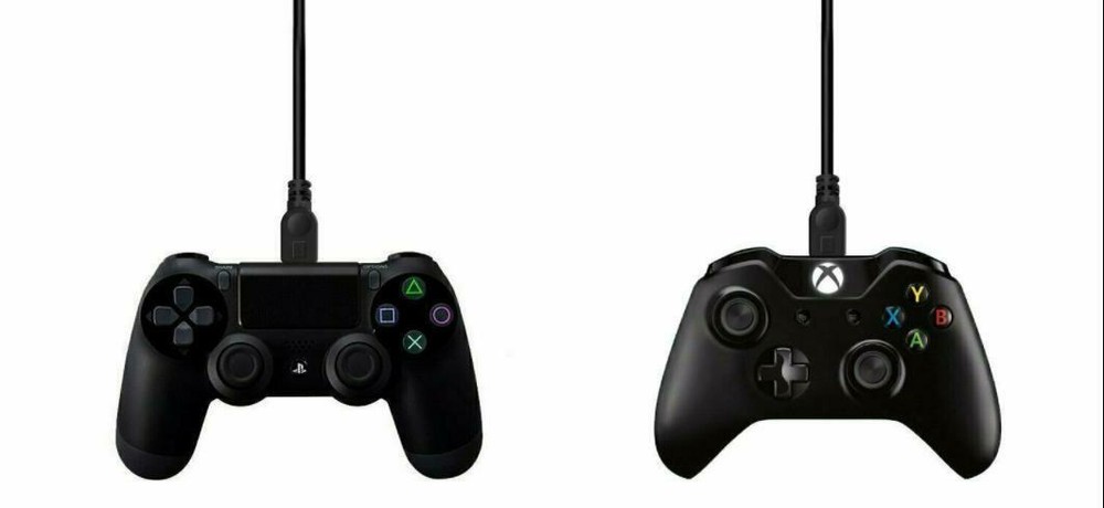 2 Pack PlayStation 4 / XBOX One Controller USB Charge Cable (Charger Cord) BLACK